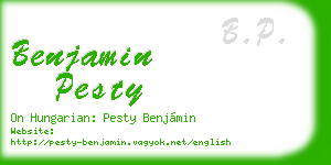 benjamin pesty business card
