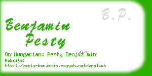 benjamin pesty business card